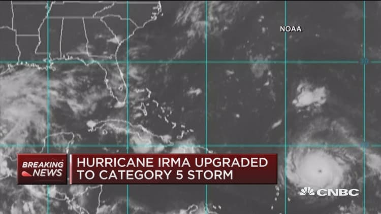 Hurricane Irma upgraded to Category 5 storm