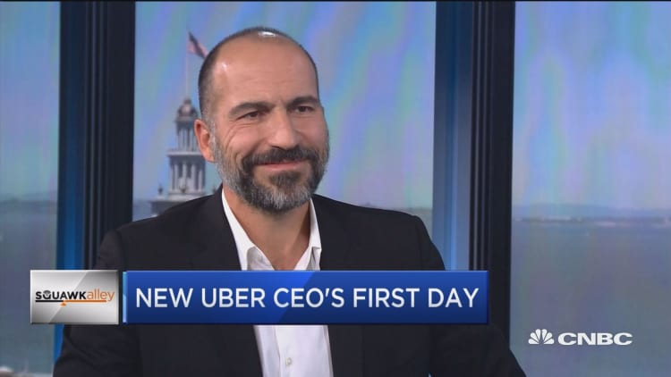 New Uber CEO's first day