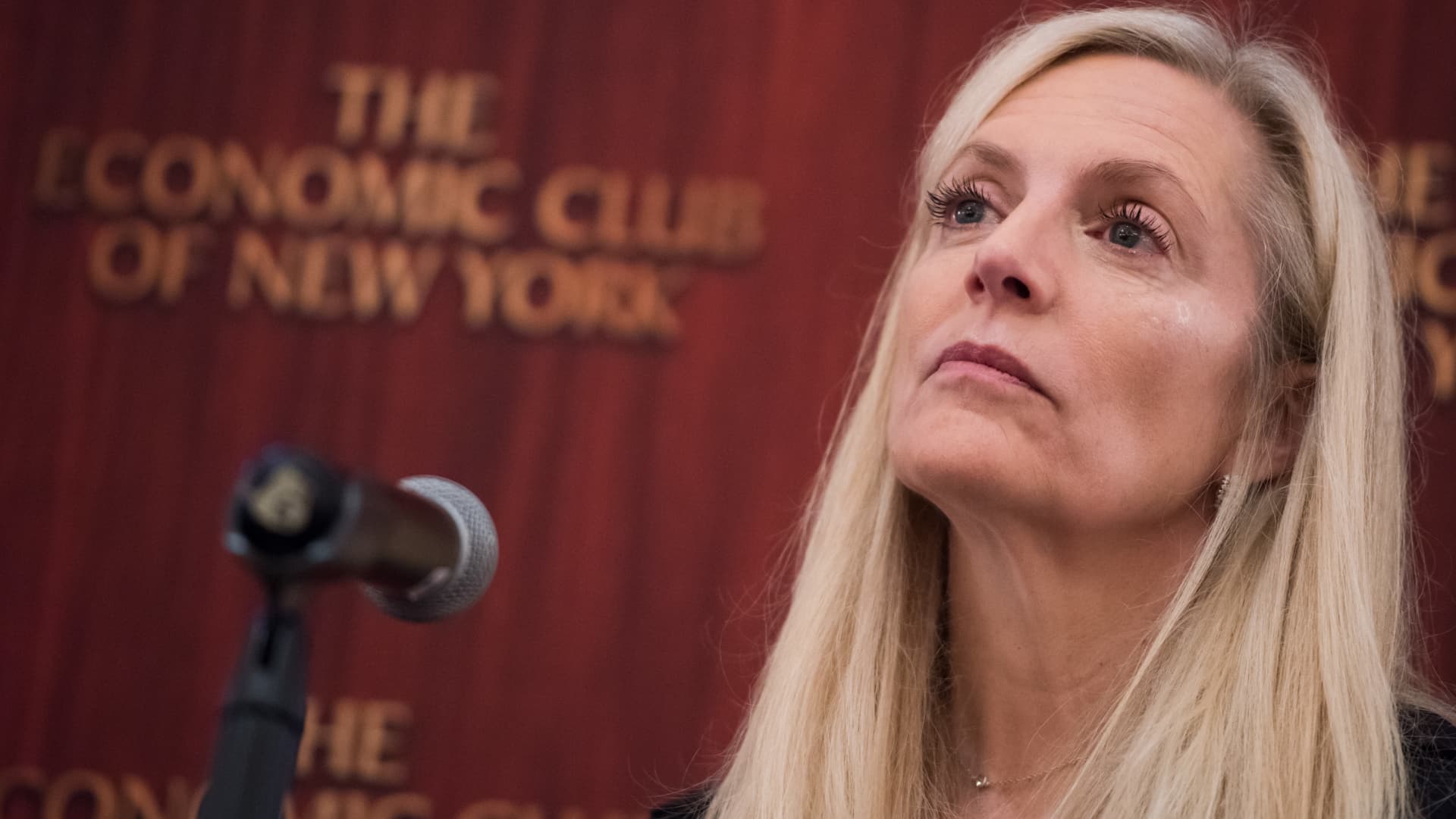 Lael Brainard, governor of the U.S. Federal Reserve, listens during an event sponsored by the Economic Club of New York in New York, U.S., on Tuesday, Sept. 5, 2017.