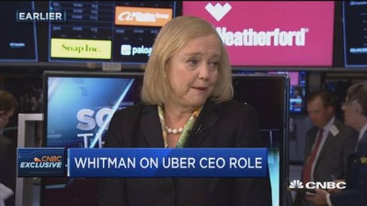 HPE's Meg Whitman: Ultimately Uber wasn't the right role