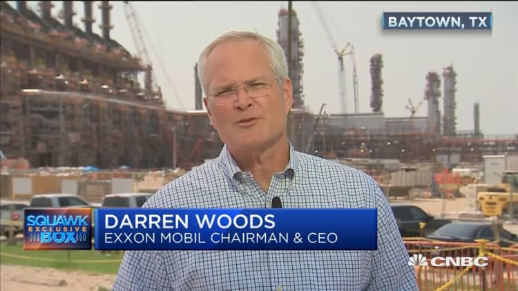 Exxon CEO: We're working through financial impact of Hurricane Harvey
