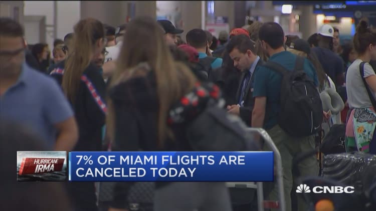Airlines preparing for Hurricane Irma