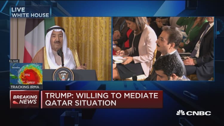 Trump: Willing to mediate the Qatar situation