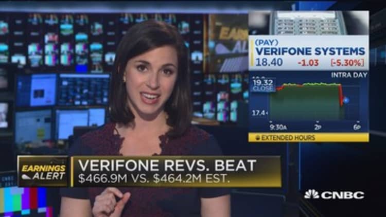 Verifone beats on top line