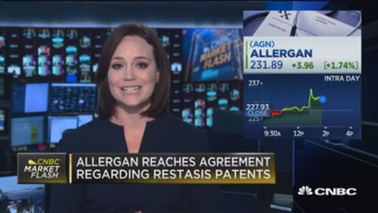 Allergan reaches agreement regarding RESTASIS patents