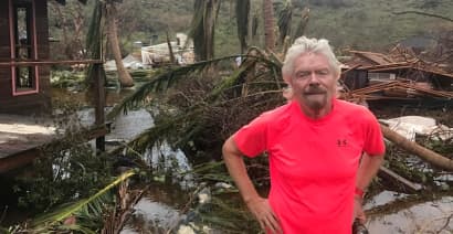 Richard Branson shares pictures of what Hurricane Irma did to his island home