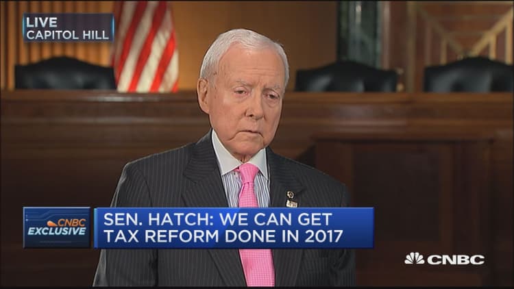 Sen. Orrin Hatch: Doubt we'll be able to get 15% corporate tax rate