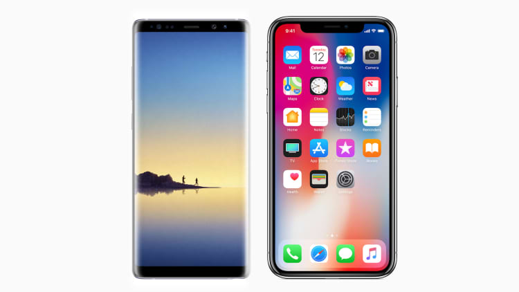 Here's how the iPhone X compares to the Galaxy Note 8