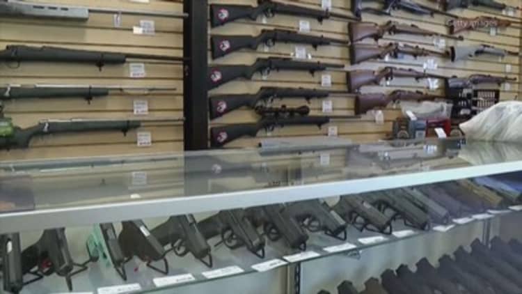 Gun stocks surge after Reuters report