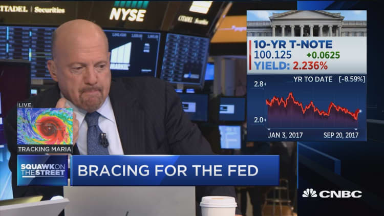 Banks stocks signaling rates are going to go up: Jim Cramer