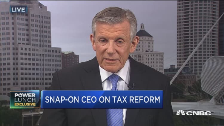Manufacturing has had the disadvantage through current tax code: Snap-On CEO Nicholas Pinchuk