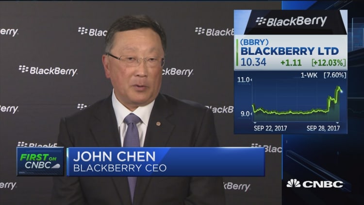 Blackberry CEO John Chen: Comfortable where we are as a company