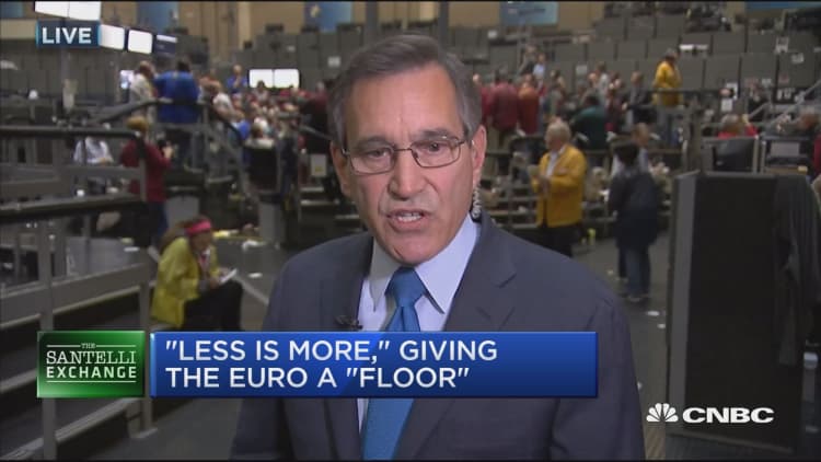 Santelli Exchange: "Less is more," giving the Euro a "floor"