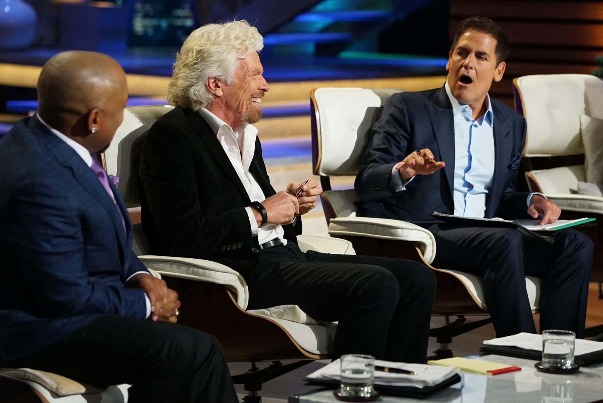  Mark  Cuban Richard Branson throw water at each other on 