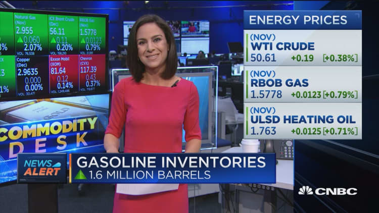 Crude oil inventories down 6.02 million barrels
