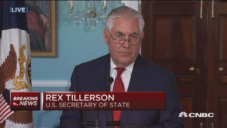 Secretary of State Rex Tillerson says he 'never considered' resigning