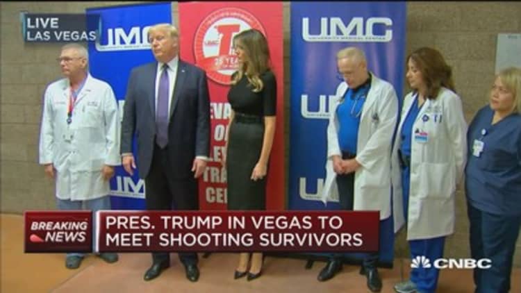 Trump: We're with Las Vegas victims 100%