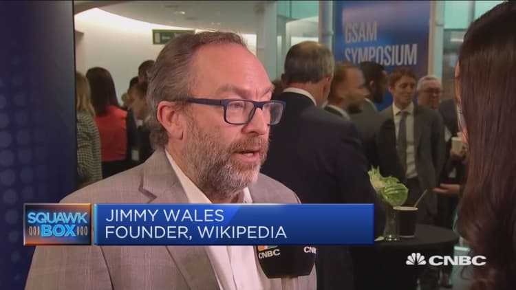 No one wants to be in a world where Facebook decides content, Wikipedia founder says