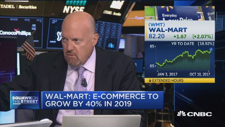 Cramer: Wouldn't be 'shocked' if Wal-Mart went up 15% from here