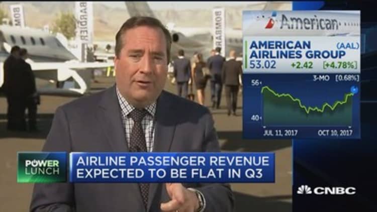 Airline passenger revenue expected to be flat in Q3