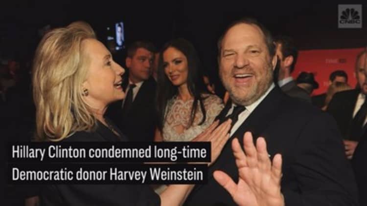 Hillary Clinton condemns Harvey Weinstein