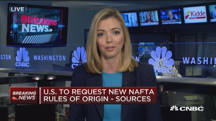 US to request new NAFTA rules of origins: Sources