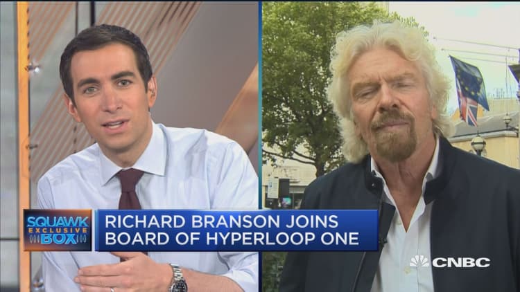 Virgin Group founder Richard Branson joins board of Hyperloop One