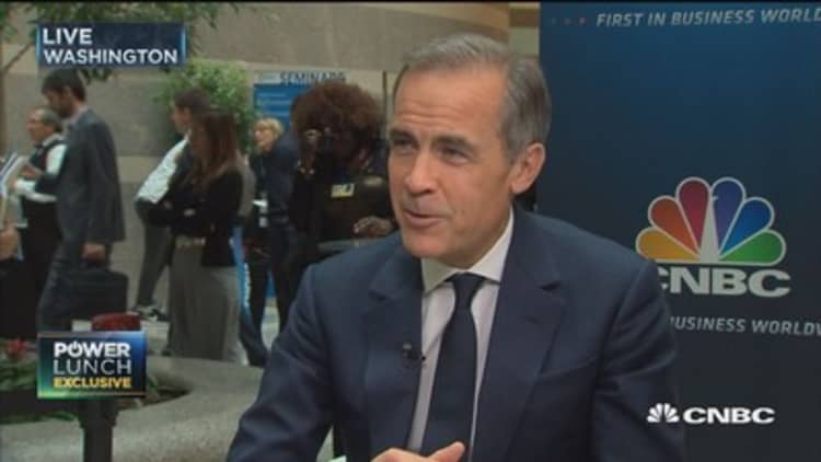 Bank of England governor: Inflation will start to come in stimulative environment