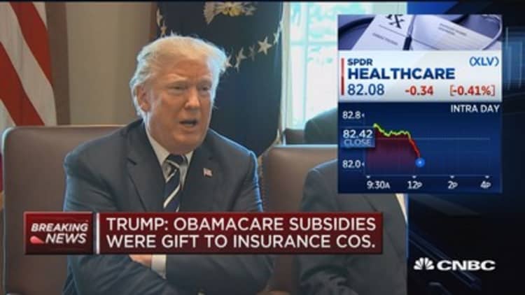Trump: Obamacare subsidies were a gift to insurance companies