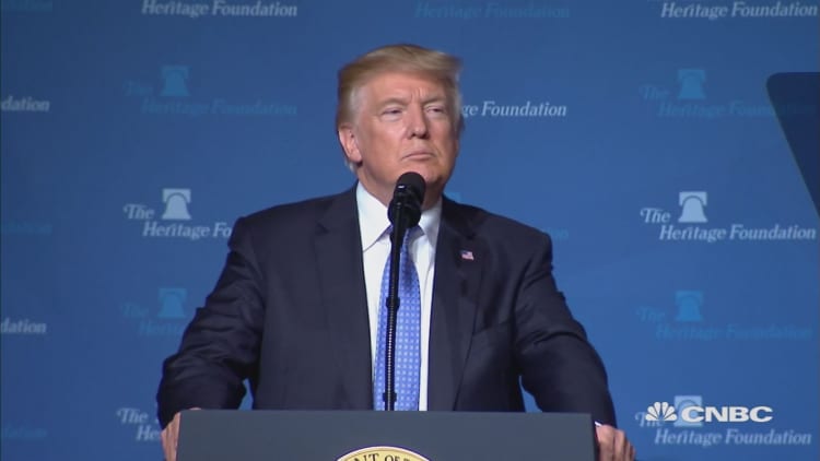 Trump gives keynote at Heritage Foundation event