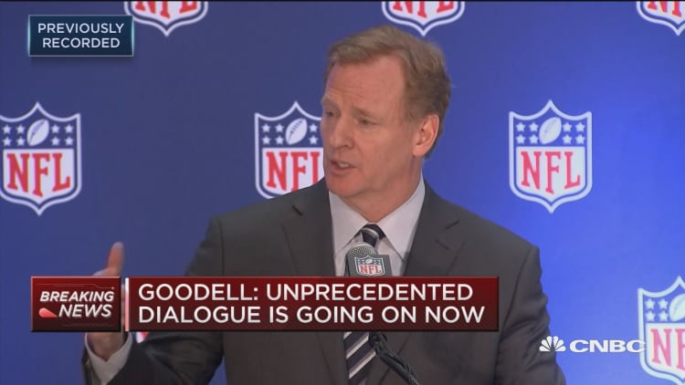 NFL Commissioner Goodell: I haven't talked with Trump yet