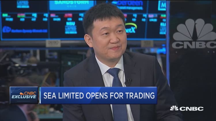 Singapore’s Sea Limited opens for trading on NYSE