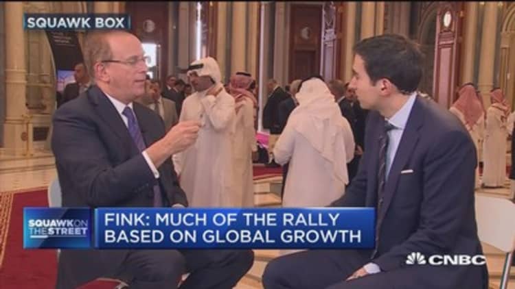 Market rally based on global growth, not policy: BlackRock CEO