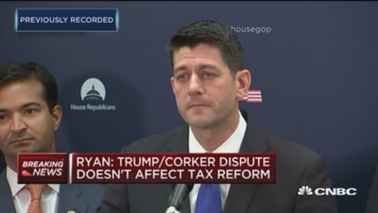 Paul Ryan: Sen. Bob Corker is going to vote for tax reform