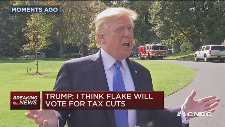 Trump on Sen. Flake: He did the right thing in leaving