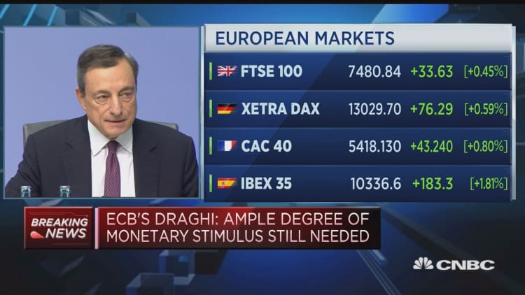 Decisions taken to preserve favorable conditions: ECB’s Draghi