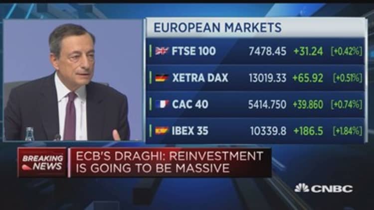 ECB 'well placed' to meet inflation objective, Draghi says