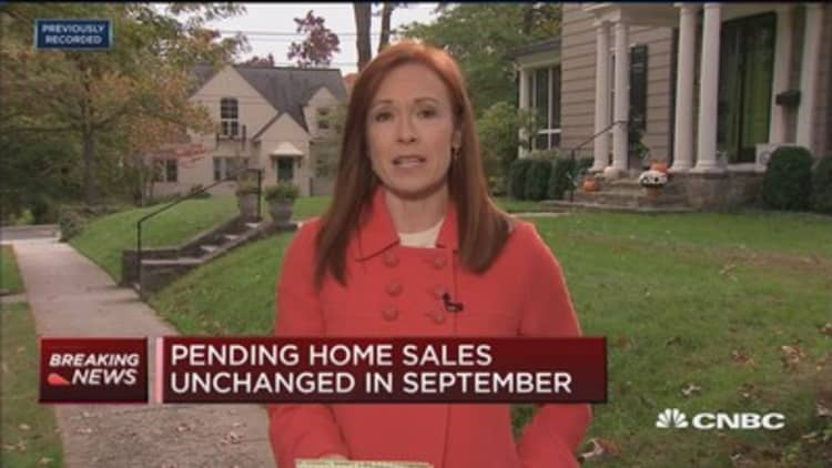 Pending home sales unchanged in September