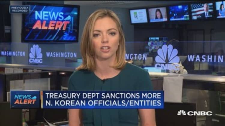 New sanctions on North Korea announced by the Treasury Department