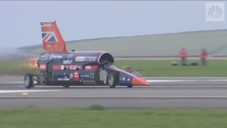 This supersonic car is aiming to do a mile in 3.6 seconds
