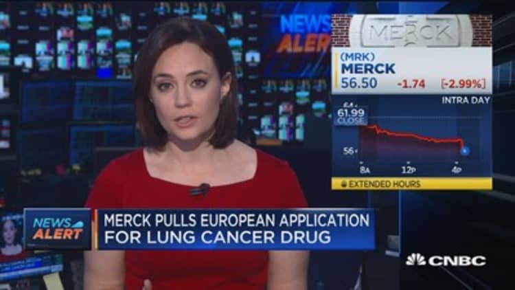 Merck pulls European application for lung cancer drug