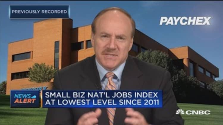 Paychex CEO: Small biz hiring slows slightly