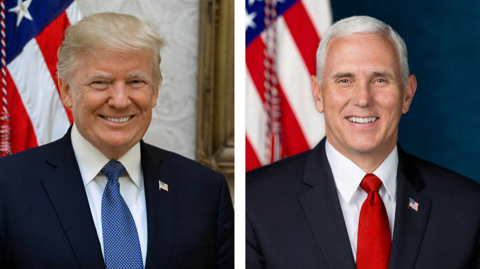 White House releases official portraits of Trump, Pence