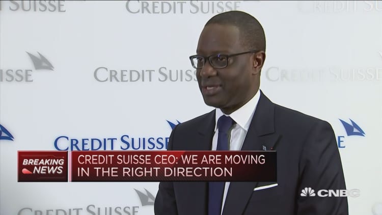 Restructuring is progressing at enormous pace, Credit Suisse CEO says