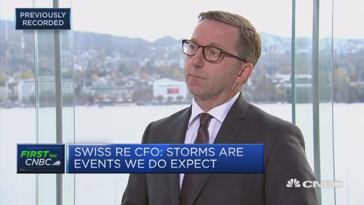 Many leaders need to be aware of climate change, Swiss Re CFO says