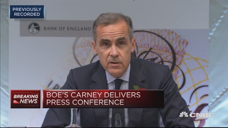 Inflation outlook concerns us: BOE's Carney on raising rates