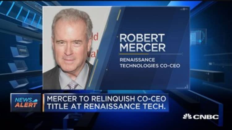 Robert Mercer to relinquish co-CEO title at Renaissance Tech