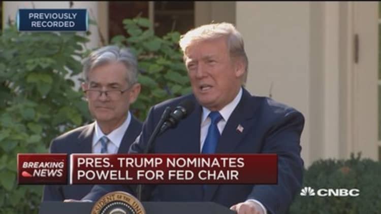 Trump: Federal Reserve will have the leadership it needs with Jerome Powell