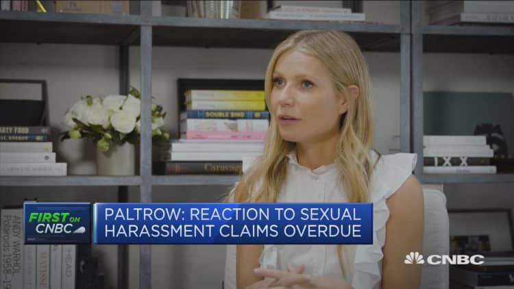 Gwyneth Paltrow: Reaction to sexual harassment claims overdue