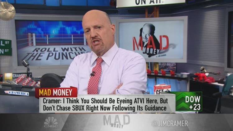 Cramer explains the crazy post-earnings action in Starbucks and Activision Blizzard